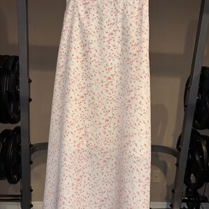SHEIN S Floral Pink Maxi Skirt